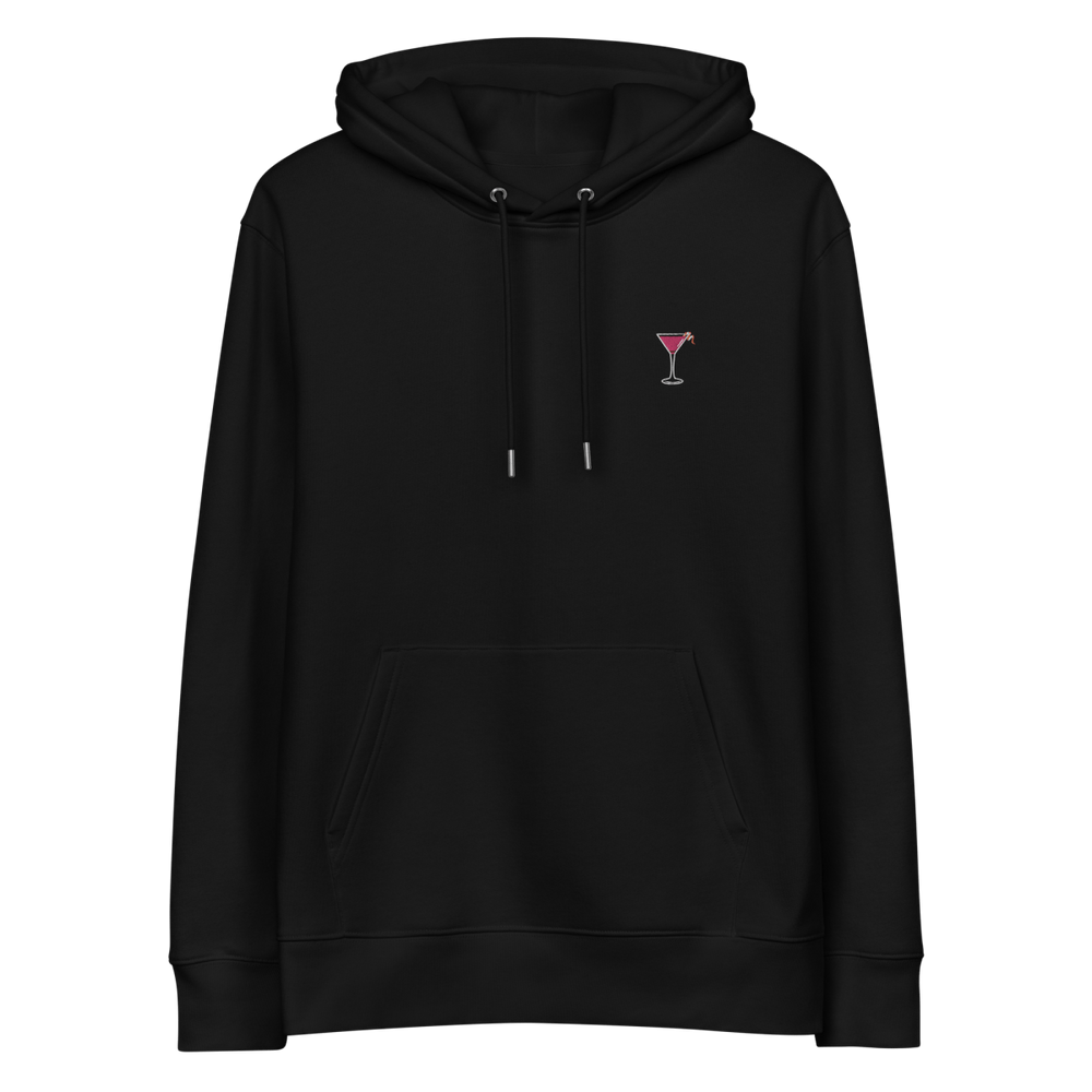 The Cosmopolitan Glass eco hoodie - Black - Cocktailored