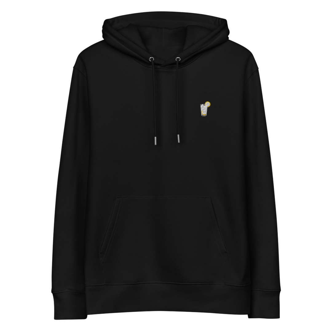 The Gin & Tonic Glass eco hoodie - Black - Cocktailored