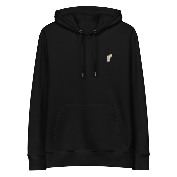The Gin & Tonic Glass eco hoodie - Black - Cocktailored