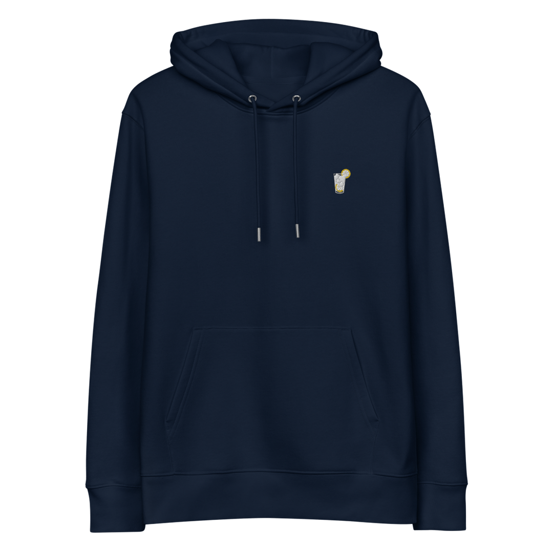 The Gin & Tonic Glass eco hoodie - French Navy - Cocktailored