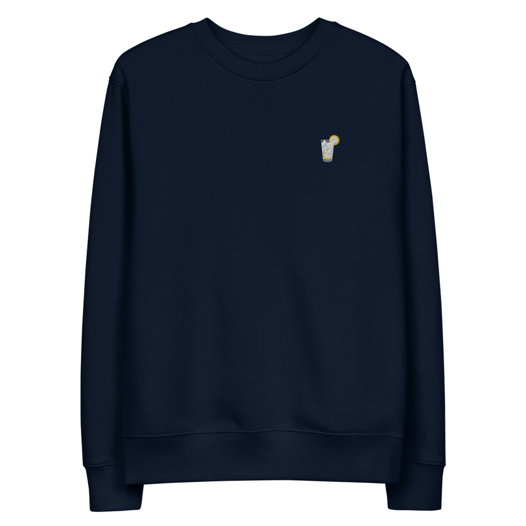 The Gin & Tonic Glass eco sweatshirt - French Navy - Cocktailored