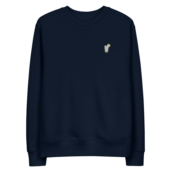 The Gin & Tonic Glass eco sweatshirt - French Navy - Cocktailored