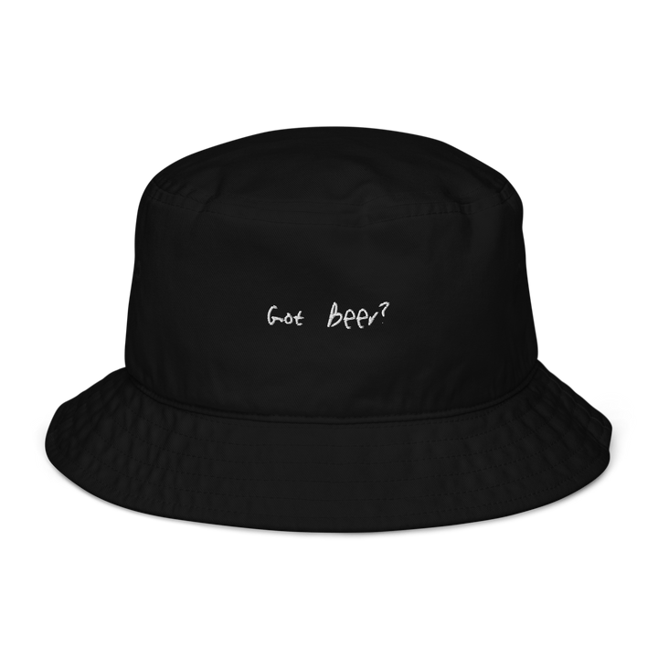 The Got Beer? Organic bucket hat - Black - Cocktailored