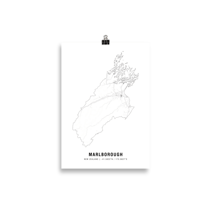 The Marlborough Wine Map Poster - 21x30 cm - Cocktailored