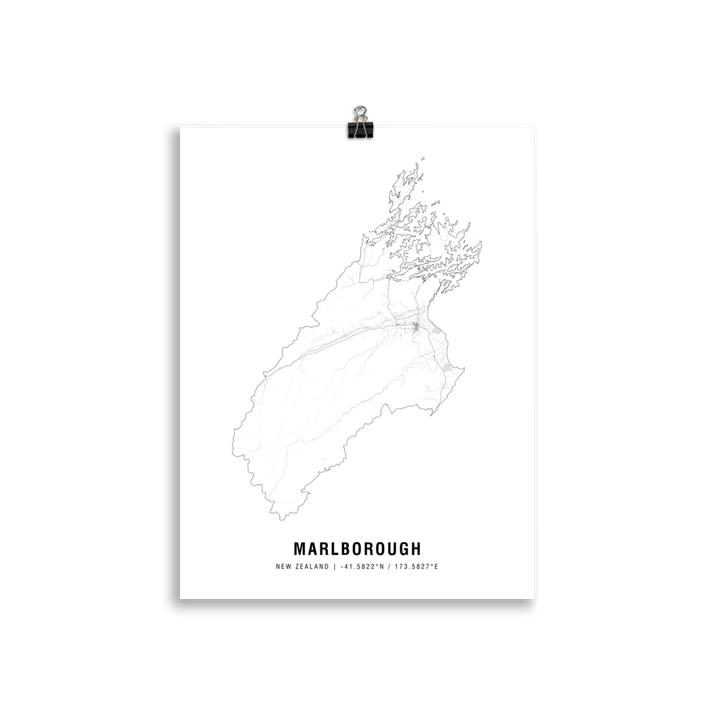 The Marlborough Wine Map Poster - 30x40 cm - Cocktailored
