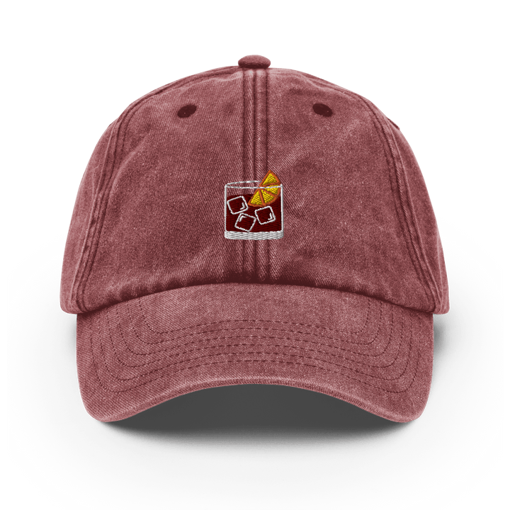 The Negroni Glass Vintage Hat - Vintage Red - Cocktailored