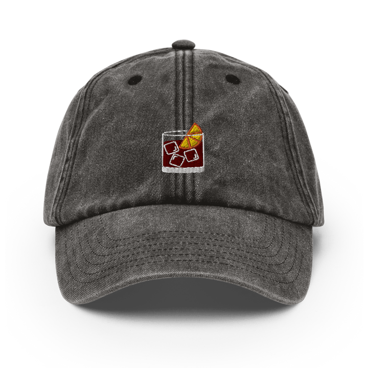 The Negroni Glass Vintage Hat - Vintage Black - Cocktailored
