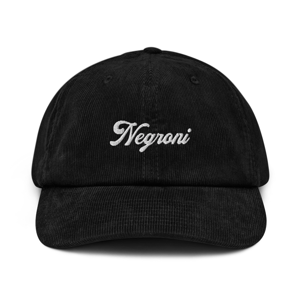 The Negroni Script Corduroy hat - Black - Cocktailored