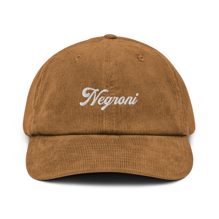 The Negroni Script Corduroy hat - Camel - Cocktailored