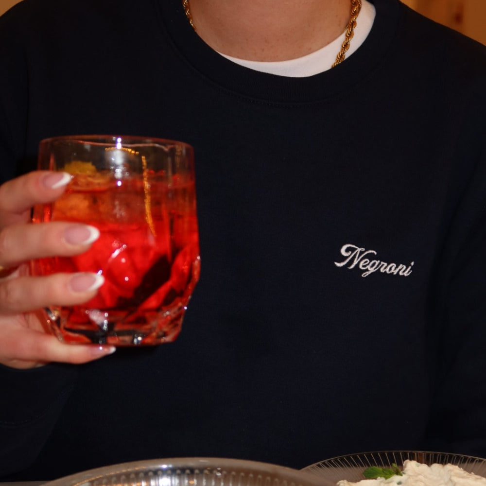The Negroni script eco sweatshirt - White - Cocktailored