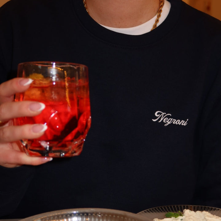 The Negroni script eco sweatshirt - White - Cocktailored