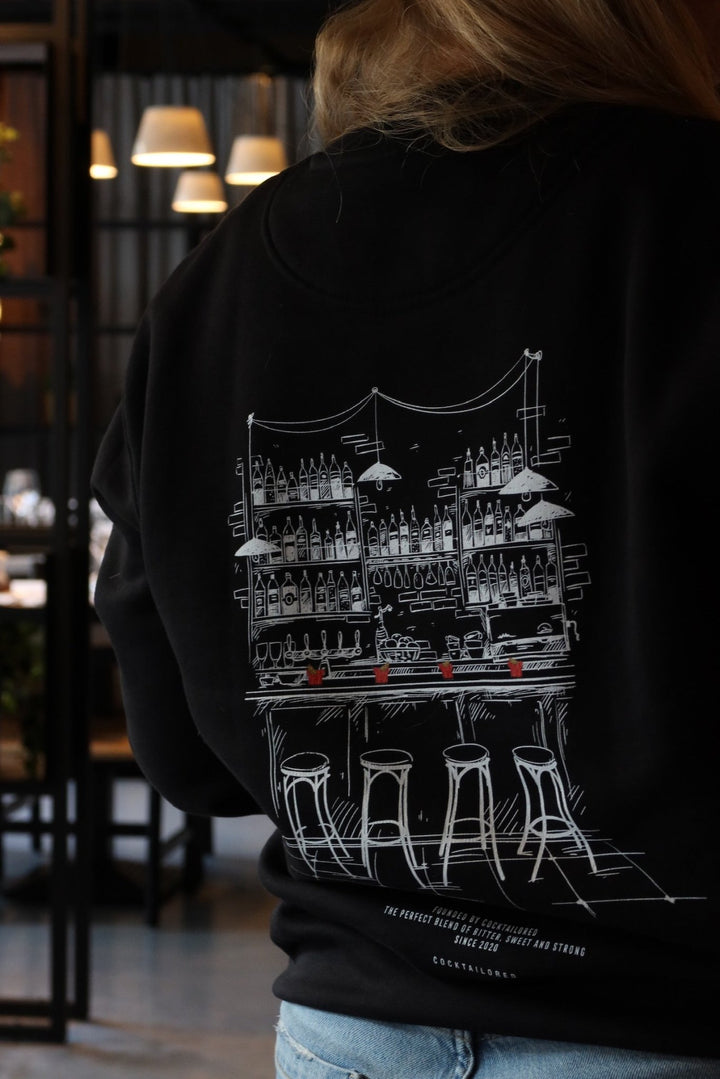 The Negroni Society "The Bar" eco sweatshirt - Black - Cocktailored