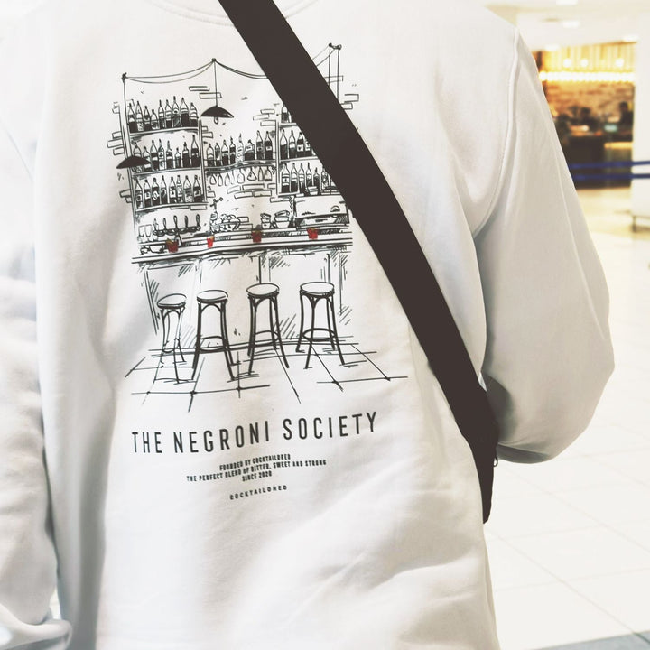 The Negroni Society "The Bar" eco sweatshirt - White - Cocktailored