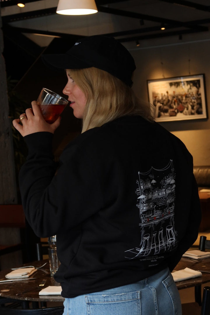 The Negroni Society "The Bar" eco sweatshirt - Black - Cocktailored