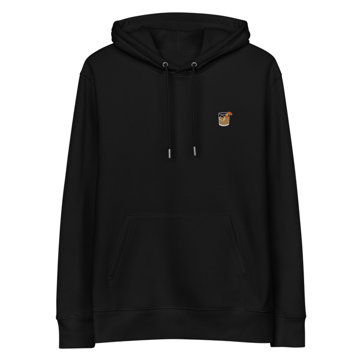 The Old Fashioned Glass eco hoodie - Black - Cocktailored