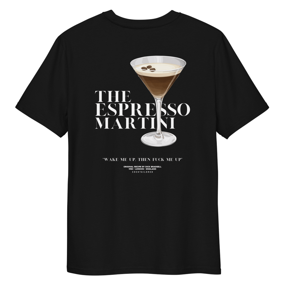 Espresso Martini "Wake Me Up" organic t-shirt - Black - Cocktailored