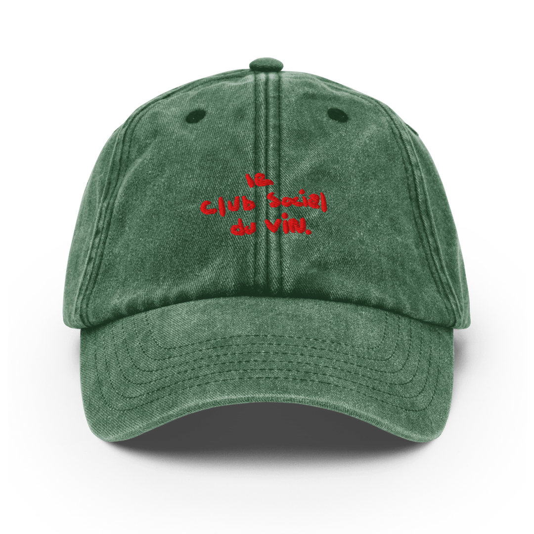 le club social du vin. Vintage Hat - Vintage Bottle Green - Cocktailored