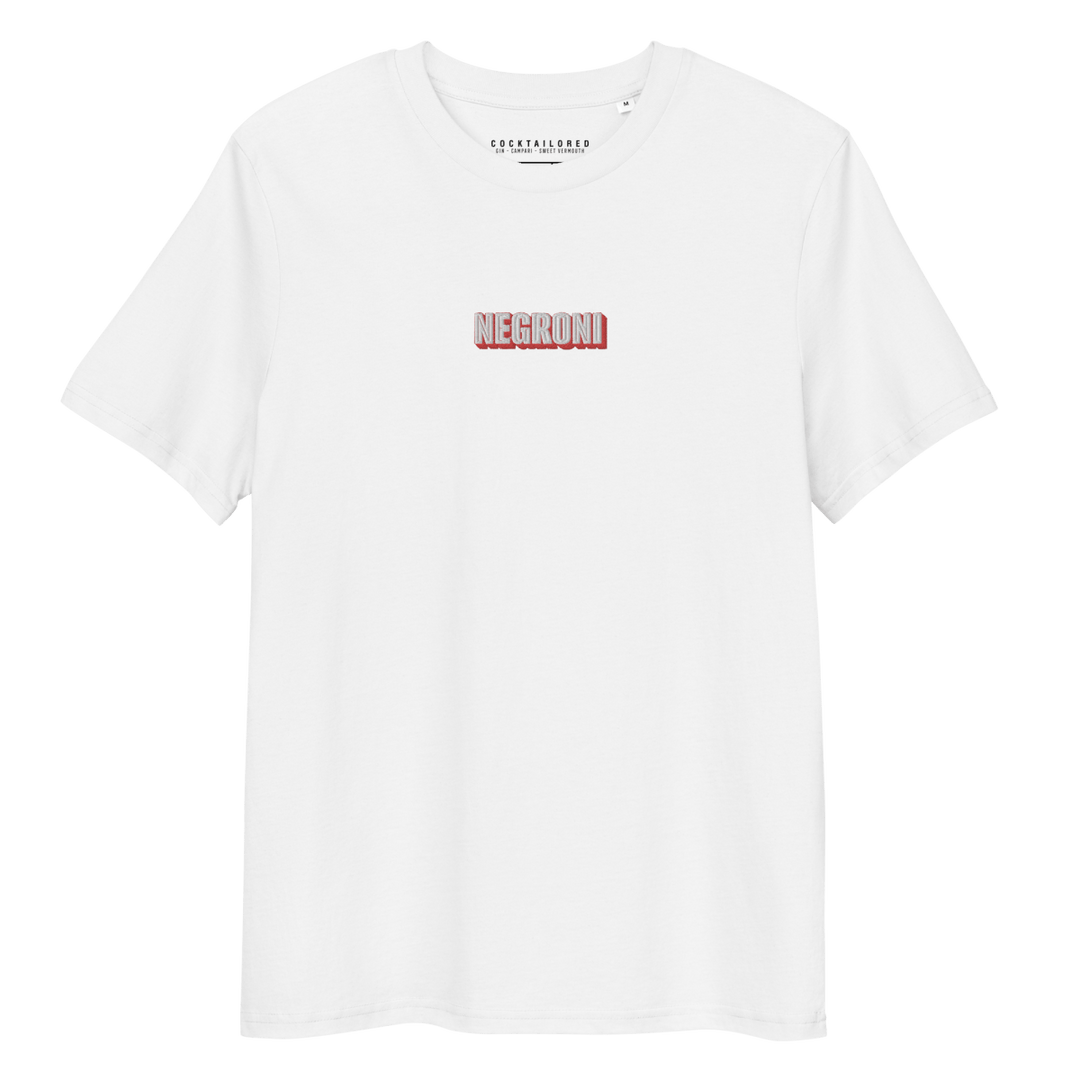 Negroni Bold Unisex organic cotton t-shirt - White - Cocktailored