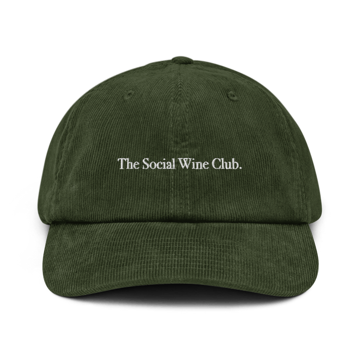 Social Wine Club Corduroy hat - Dark Olive - Cocktailored