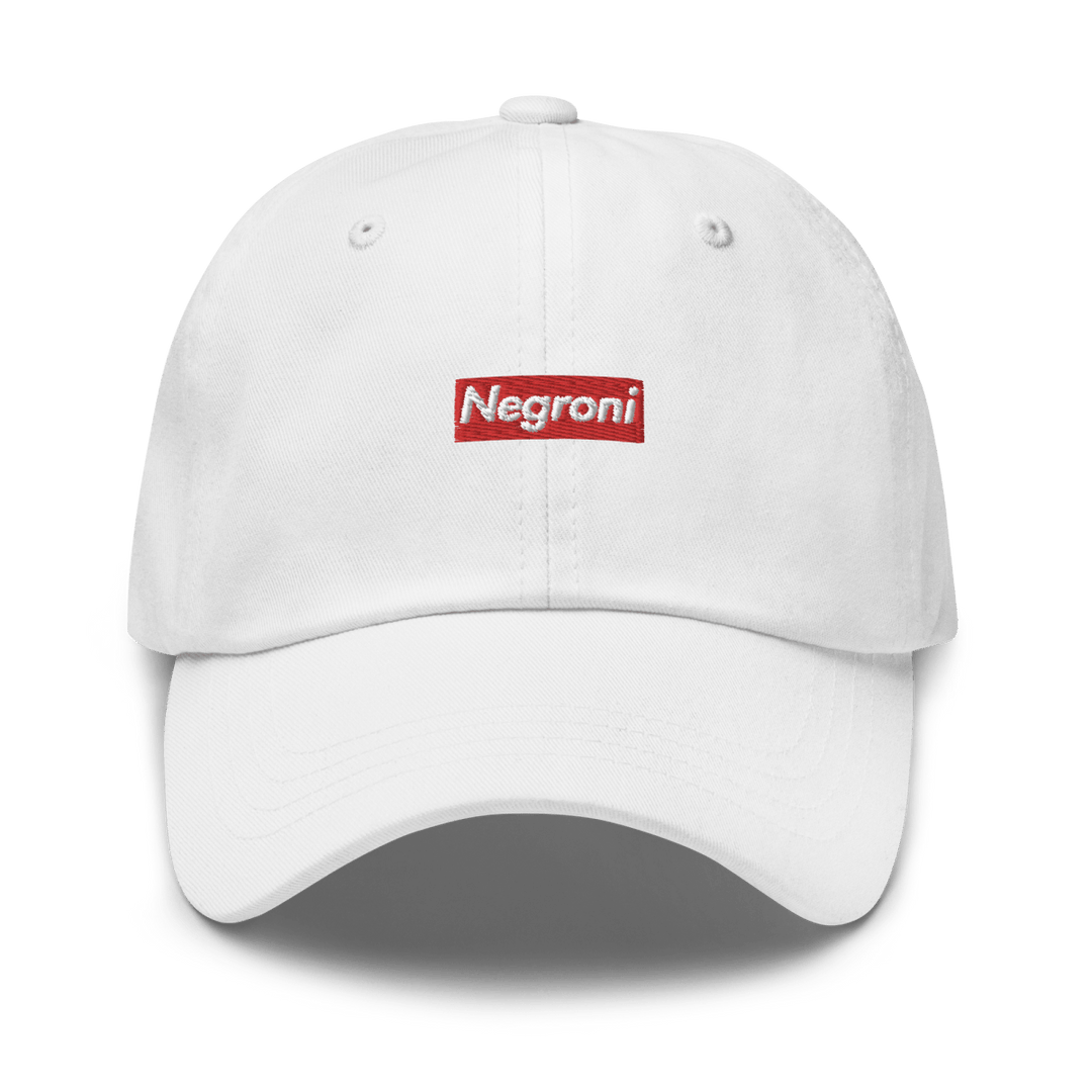 Support Your Local Negroni Dad hat - White - Cocktailored