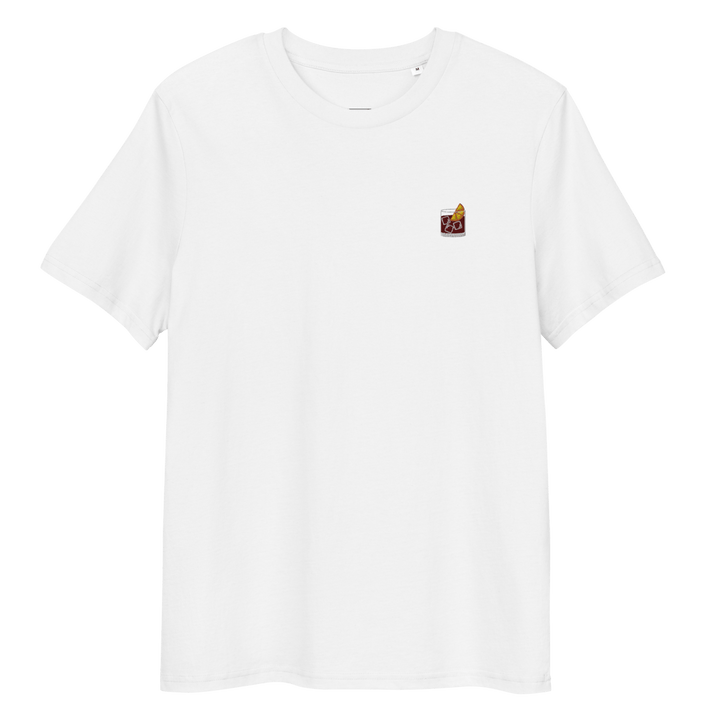 The Negroni Glass organic t-shirt - White - Cocktailored