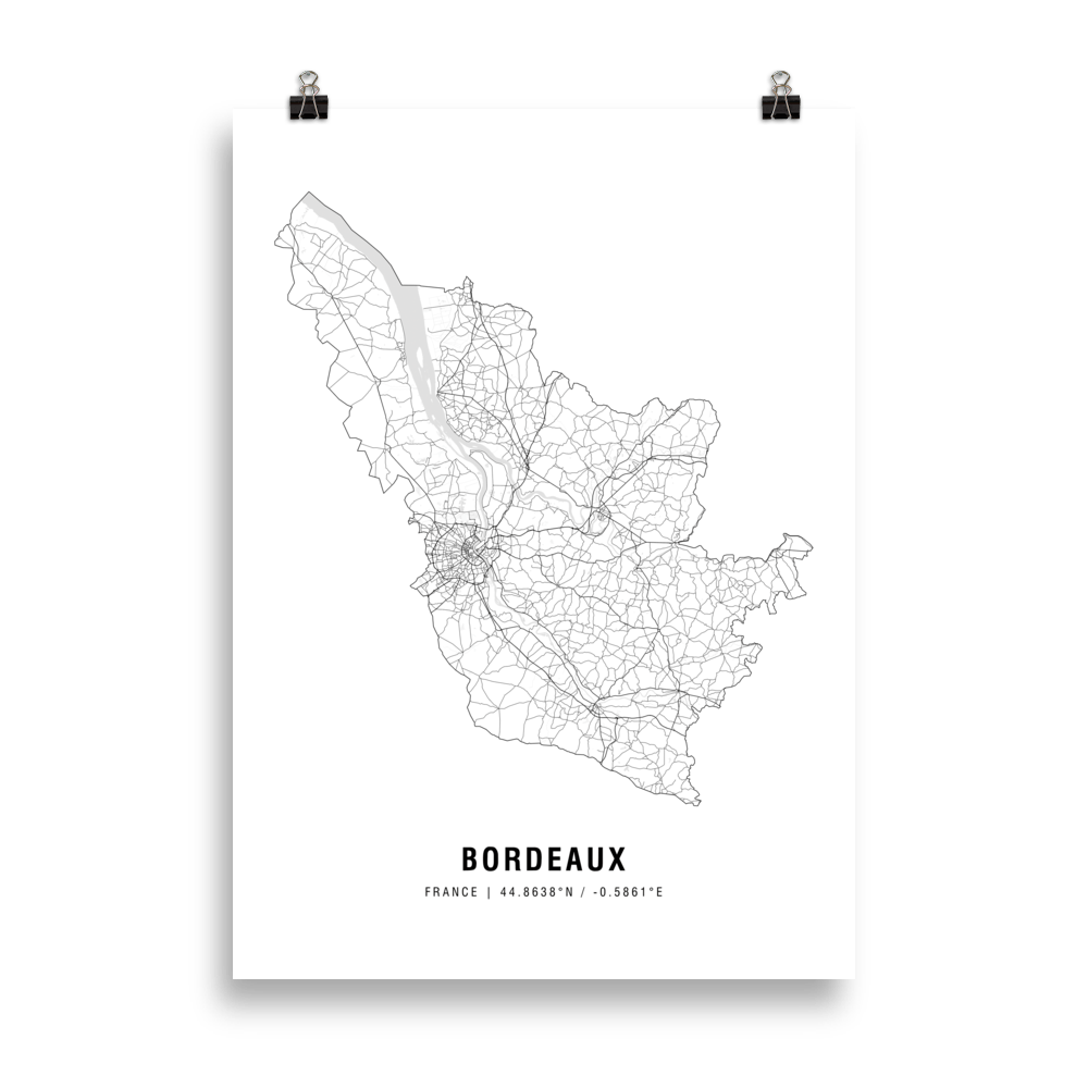 The Bordeaux Wine Map Poster