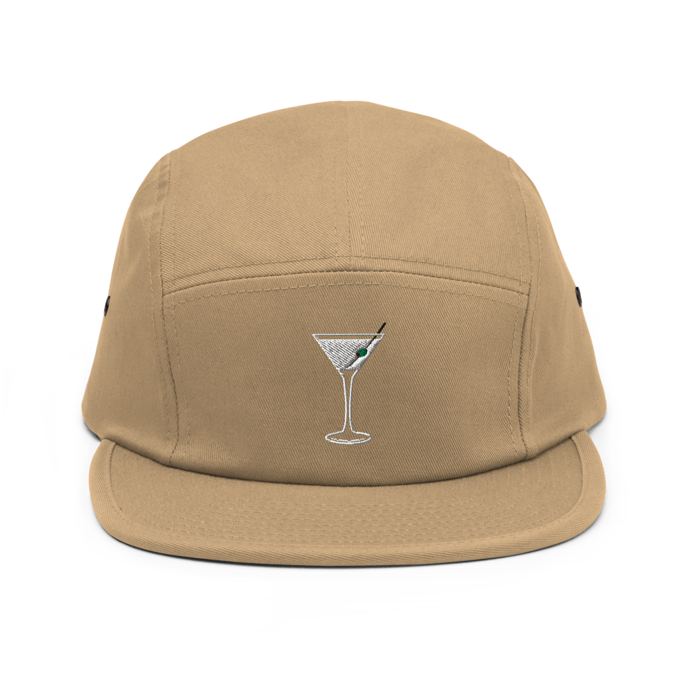 The Dry Martini Glass Hipster Hat - Khaki - Cocktailored