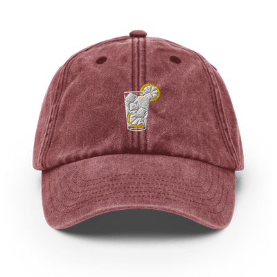 The Gin & Tonic Glass Vintage Hat - Vintage Red - - Cocktailored