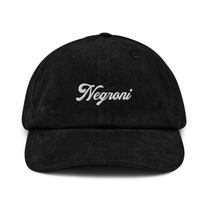The Negroni Script Corduroy hat - Black - Cocktailored