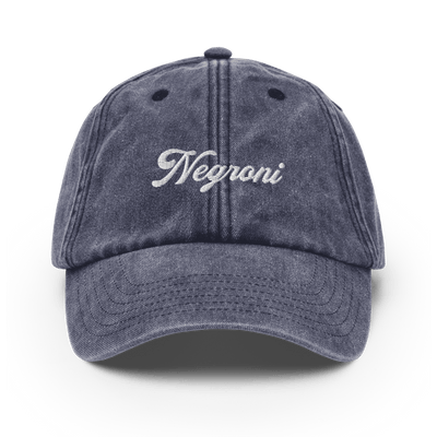 The Negroni Script Vintage Hat - Vintage Denim - - Cocktailored