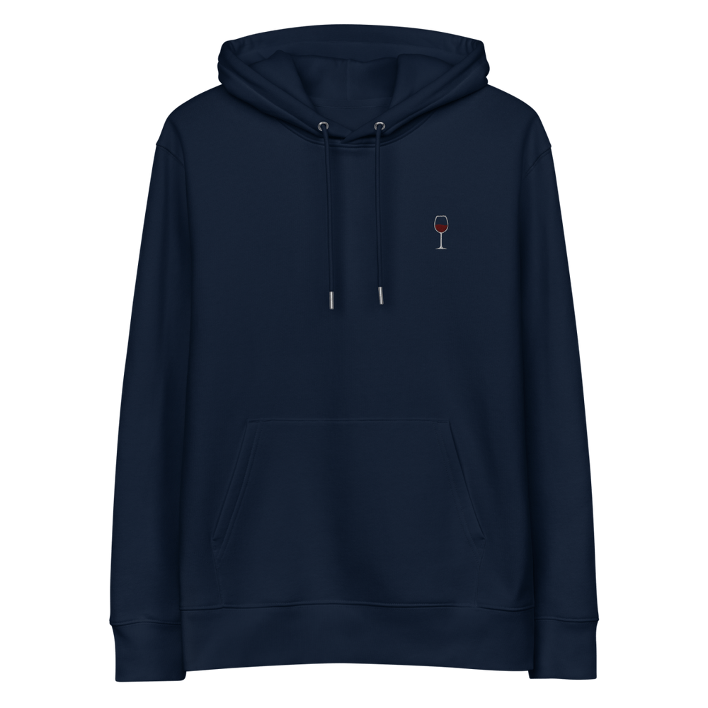 The Red Wine Glass eco hoodie - French Navy - Cocktailored